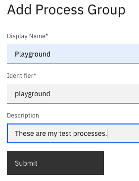 process group form